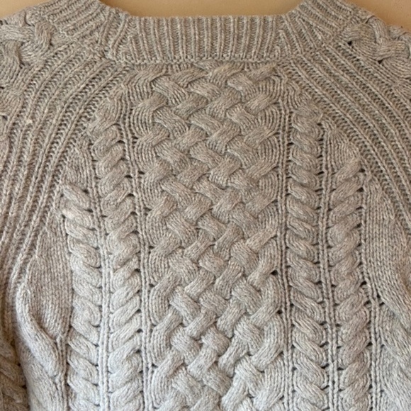 J.CREW Cable Knit Sequin Gray Sweater - Picture 8 of 14